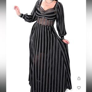 Foxblood Victoria Mesh Maxi Dress - Grey